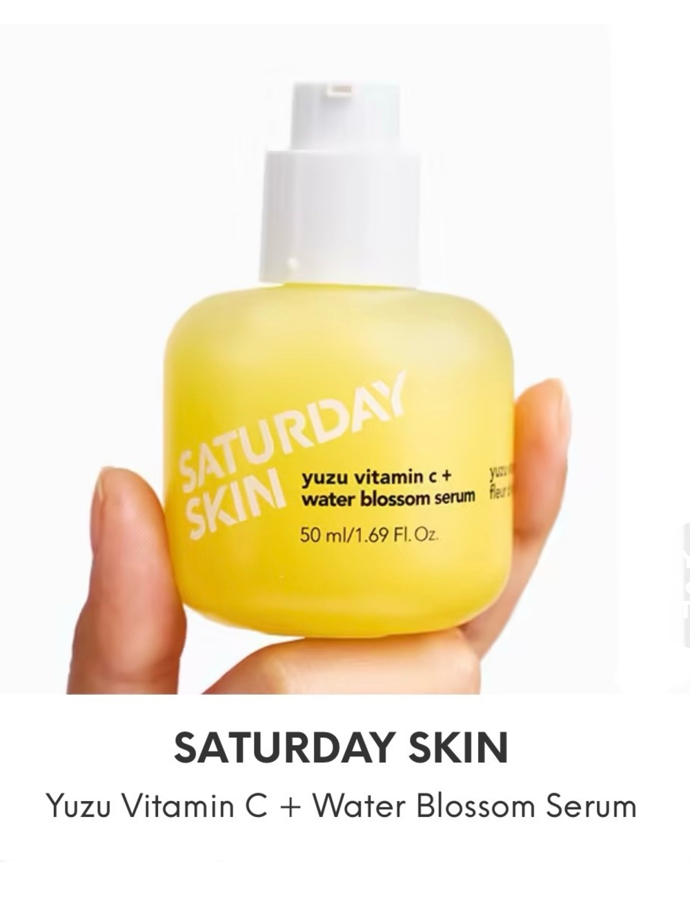 Saturday Skin Yuzu Vitamin C + Water Blossom Serum NIB